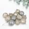 12ct. 3-Finish Champagne & Silver Glass Ornaments